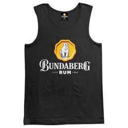 Bundaberg Rum Bundy Bear Black Singlet Tank Tee T-Shirt