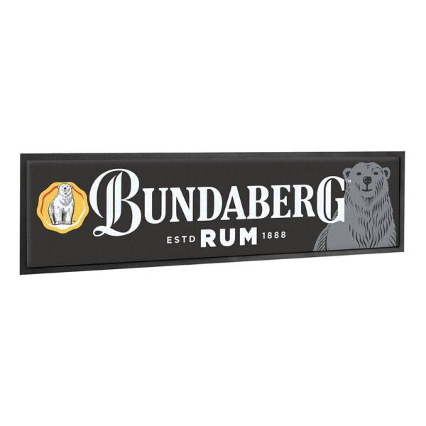 NEW Bundy Bundaberg Rum BLACK Bar Runner Mat