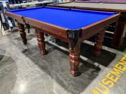 Cedar Colour Pool Snooker Billiard Table 7ft Slate with Royal Blue Felt