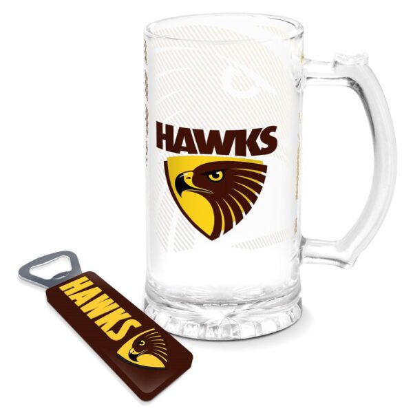 Hawthorn Hawks AFL Stein and Bottle Opener Pack