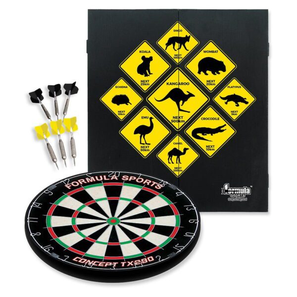 Dart Board and OUTBACK Cabinet Set with TX290