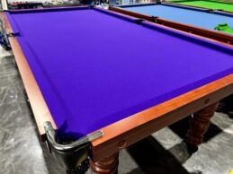 Cedar Colour Pool Snooker Billiard Table 8ft Slate with Purple Felt
