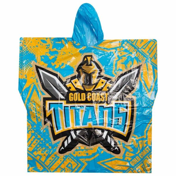 Gold Coast Titans NRL Adult Poncho Rain Coat Jacket
