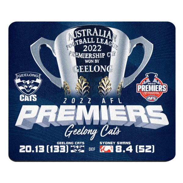 Geelong Cats 2022 Premiers Premiership AFL Mouse Mat