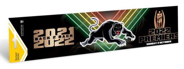 Penrith Panthers NRL Back To Back Premiers Premiership 2022 Bumper Sticker