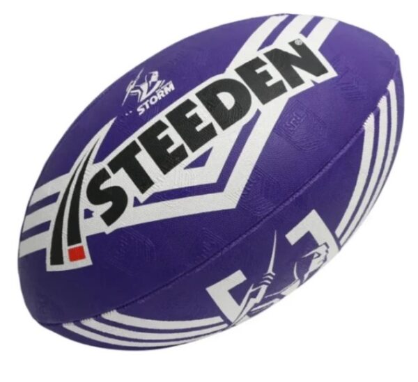 Melbourne Storm NRL Football Steeden Supporter Ball Size 11" inch Footy
