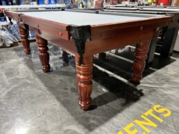 Cedar Colour Pool Snooker Billiard Table 8ft Slate with Silver Felt