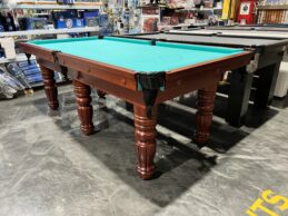 Cedar Colour Pool Snooker Billiard Table 7ft Slate with Dream Blue Felt