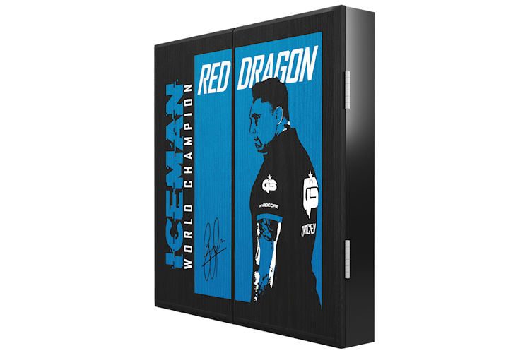 Micro Band III Dartboard + Red Dragon Gerwyn Price Iceman Cabinet + FREE Darts - Image 3