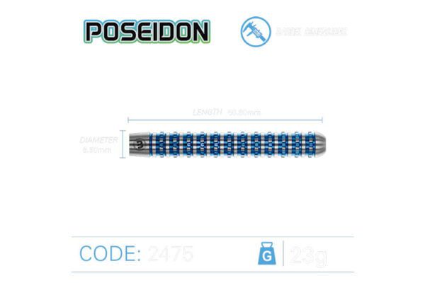 WINMAU 90% Tungsten Darts Poseidon Nitrate Coated Steel Tip - Image 6