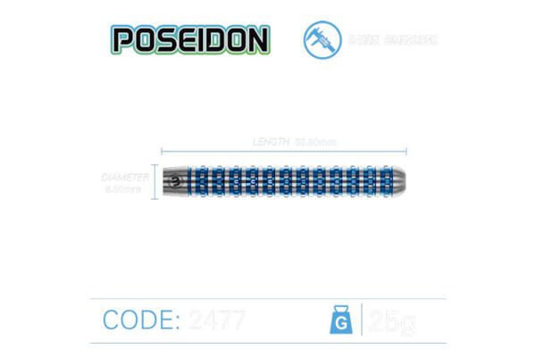 WINMAU 90% Tungsten Darts Poseidon Nitrate Coated Steel Tip - Image 2