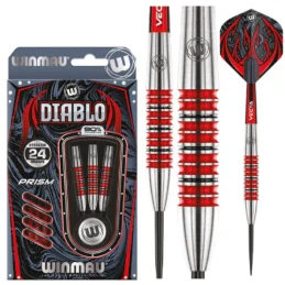 WINMAU 90% Tungsten Alloy Darts Diablo Steel Tip 24g - 28g