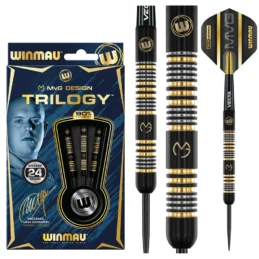 WINMAU 90% Tungsten Darts MVG Trilogy Steel Tip