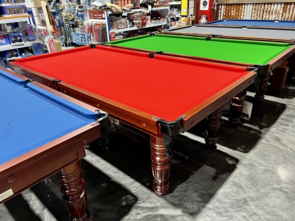 Cedar Colour Pool Snooker Billiard Table 8ft Slate with Red Felt - Image 2