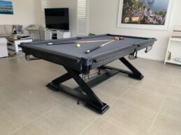 Tasmanian Oak Modern Burnt Black Pool Snooker Billiards Table Custom Built 8ft