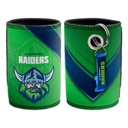 Canberra Raiders NRL Bottle Opener Keyring and Beer Can Bottle Cooler Stubby Holder