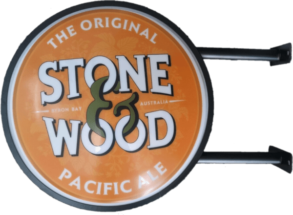 Stone & Wood Beer Bar Lighting Wall Sign Light LED