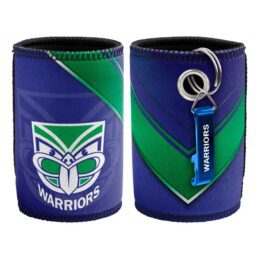 NZ New Zealand Warriors NRL Bottle Opener Keyring and Beer Can Bottle Cooler Stubby Holder