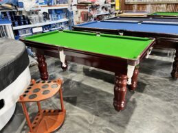 NPC Pool Table 6ft Slate Top Mahogany with Green Felt
