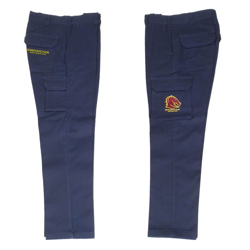 Brisbane Broncos NRL Cargo Work Long Pants Navy