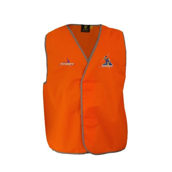 Melbourne Storm NRL Hi Viz Work Vest Orange