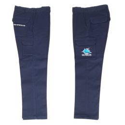 Cronulla Sharks NRL Cargo Work Long Pants Navy