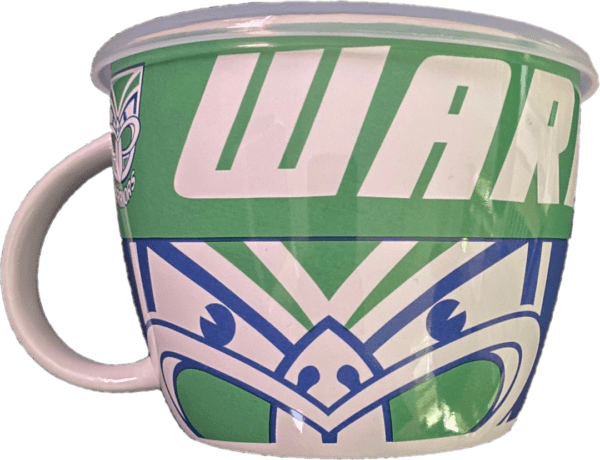 NZ New Zealand Warriors NRL TEAM Large Ceramic Soup Mug Cup with Lid