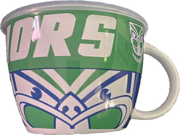 NZ New Zealand Warriors NRL TEAM Large Ceramic Soup Mug Cup with Lid - Image 2