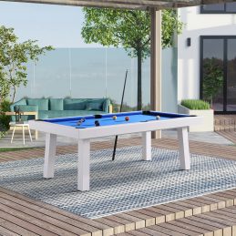 Aura Outdoor 7ft Slate Aluminium Pool Snooker Billiard Table + Dinning Top and Table Tennis