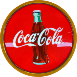 Coca Cola Coke Bottle LED Bar Lighting Wall Sign Light Button Yellow