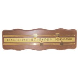 Pool Billiard Table Snooker Scoreboard Teak and Brass