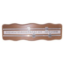 Pool Billiard Table Snooker Scoreboard Teak and Chrome