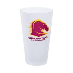 Brisbane Broncos NRL FROSTED Conical Glass 450ml