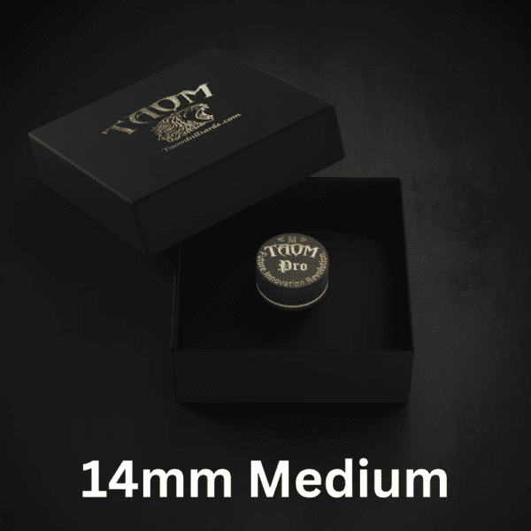 TAOM PRO Tip Pool Snooker Billiard Cue Tip 14MM MEDIUM