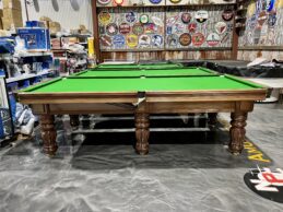 NPC Pool Snooker Billiard Table 9ft Royal DELUXE Light Walnut With Green Felt