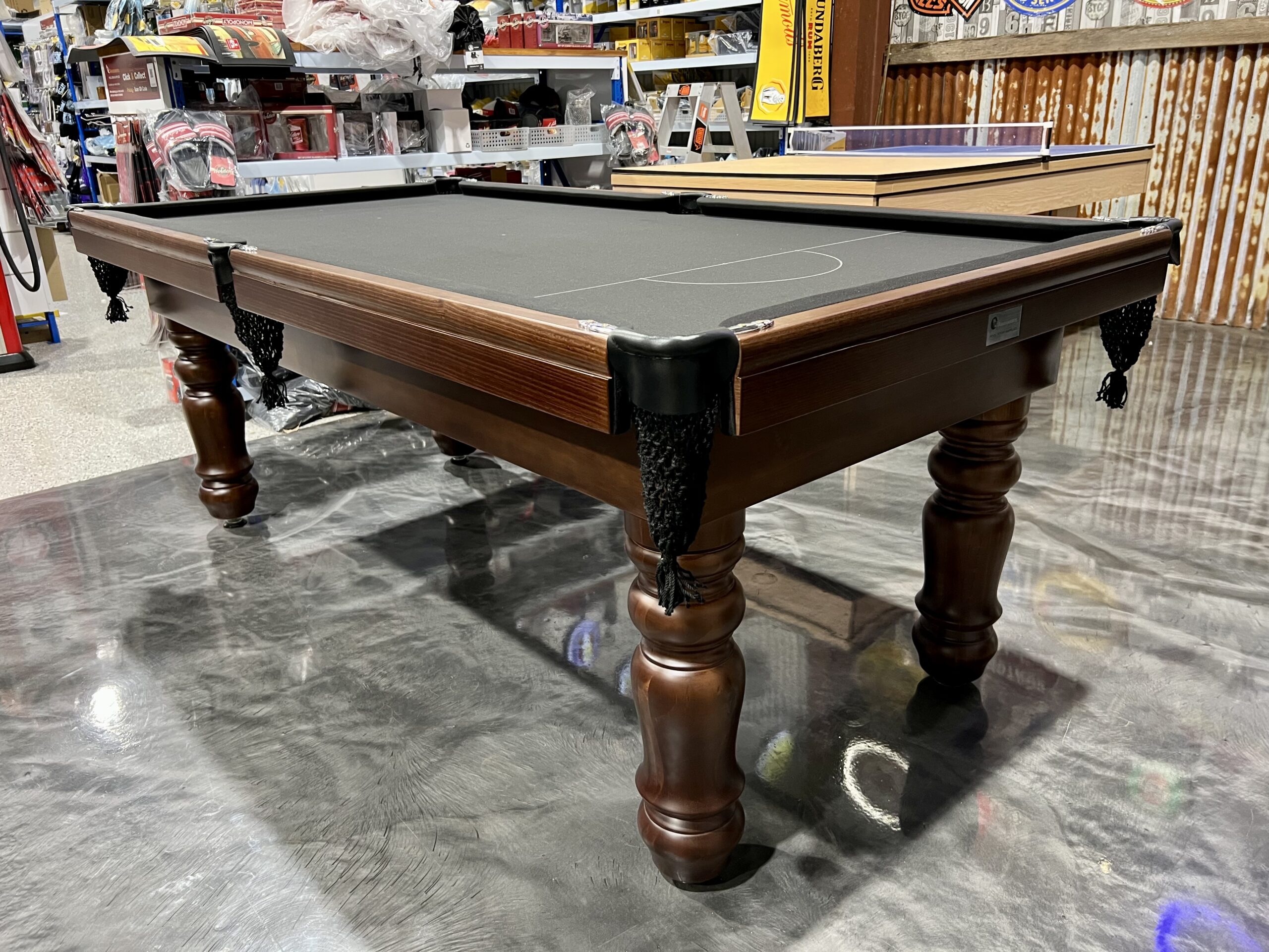 NPC Pool Table 7ft Brizilian Slate Top Walnut with Black Felt 5 NPC Pool Table 7ft Brizilian Slate Top Walnut with Black Felt - Image 5