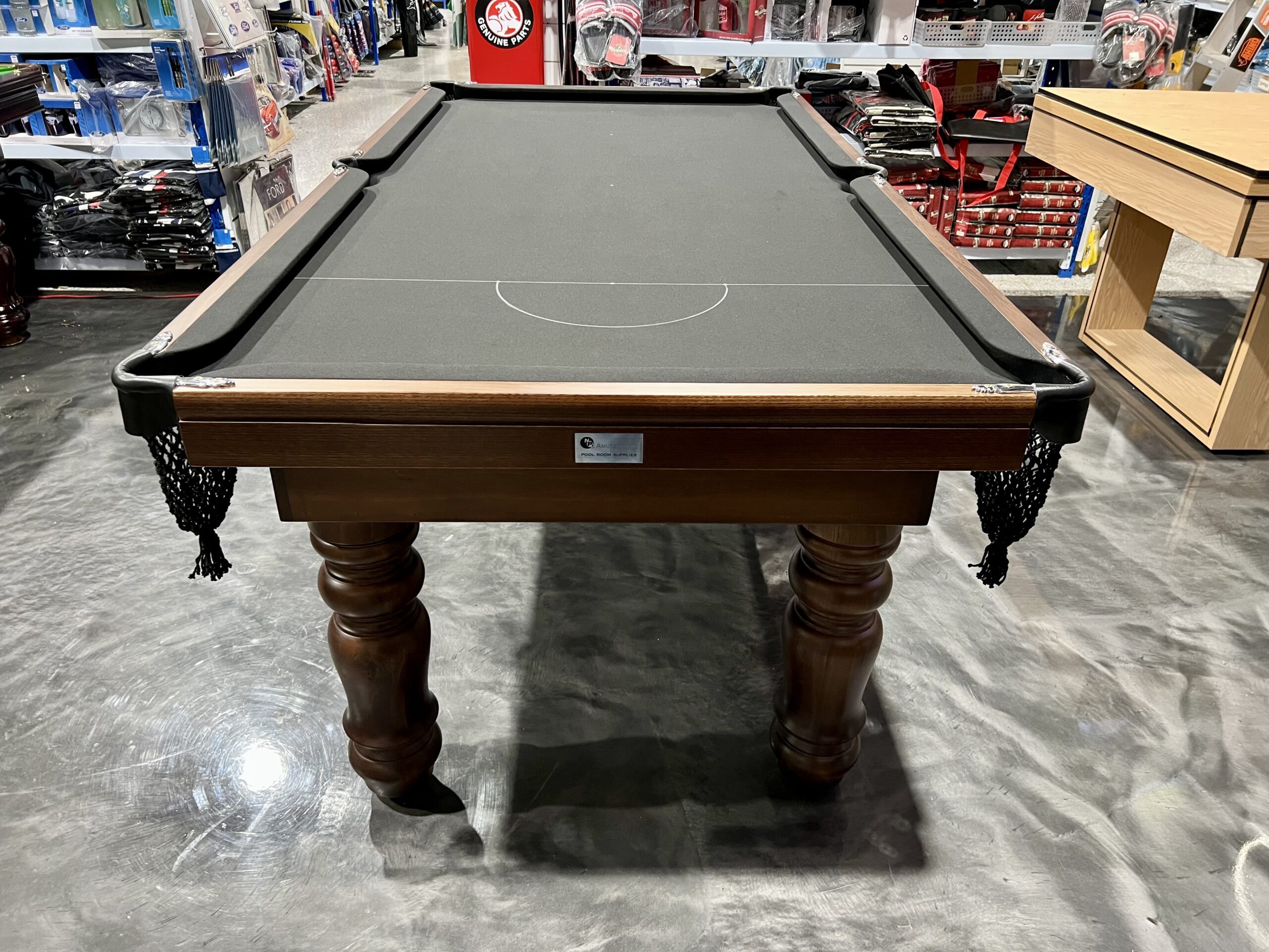 NPC Pool Table 7ft Brizilian Slate Top Walnut with Black Felt 4 NPC Pool Table 7ft Brizilian Slate Top Walnut with Black Felt - Image 4