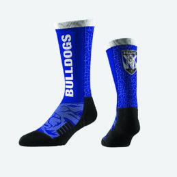 Canterbury Bulldogs NRL Wordmark Knit Adult Socks