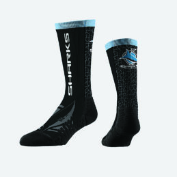 Cronulla Sharks NRL Wordmark Knit Adult Socks