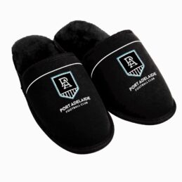 Port Adelaide Power AFL Aussie Rules Football Logo Slippers