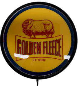 Golden Fleece Bar Lighting Wall Sign Light Button Black