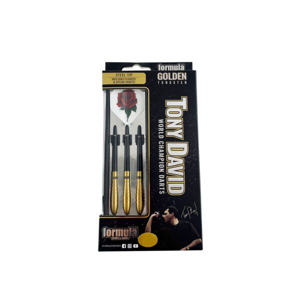 Formula Sports Tony David Golden 90% Tungsten Dartboard Darts 21 Gram - Image 3