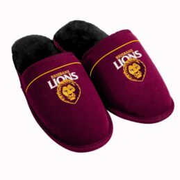 Brisbane Lions AFL Aussie Rules Football Logo Slippers