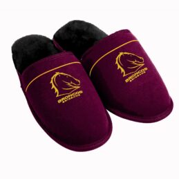 Brisbane Broncos NRL Logo Warm Winter Slippers