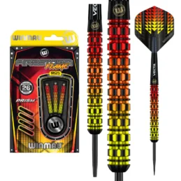WINMAU Firestorm Flame Mill Grip 90% Tungsten Darts - 26 Gram
