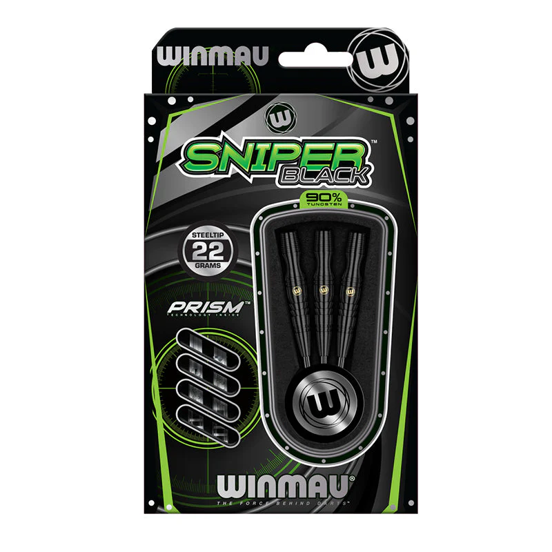 WINMAU Sniper Black Natural Finish 90% Tungsten Darts 22g - 24 Gram 6 WINMAU Sniper Black Natural Finish 90% Tungsten Darts 22g - 24 Gram - Image 6