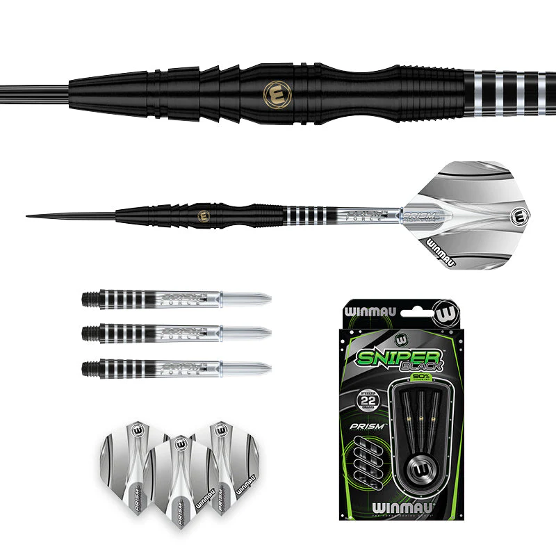 WINMAU Sniper Black Natural Finish 90% Tungsten Darts 22g - 24 Gram 7 WINMAU Sniper Black Natural Finish 90% Tungsten Darts 22g - 24 Gram - Image 7