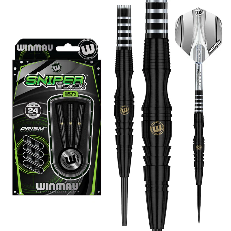 WINMAU Sniper Black Natural Finish 90% Tungsten Darts 22g - 24 Gram 10 WINMAU Sniper Black Natural Finish 90% Tungsten Darts 22g - 24 Gram - Image 10