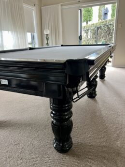 NPC Pool Snooker Billiard Table 9ft Royal DELUXE Black With Silver Felt