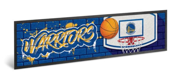 NBA Golden State Warriors Basketball Bar Runner Mat